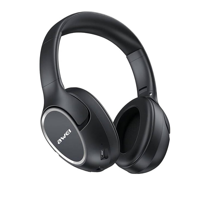 AWEI Ασύρματα Bluetooth Ακουστικά με Hi-Res Audio, Ενεργή Ακύρωση Θορύβου & Πτυσσόμενη Σχεδίαση Μαύρο A770BL, 6+ Ετών