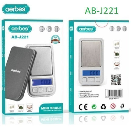 Aerbes Μίνι Ηλεκτρονική Ζυγαριά 100g/0,01g AB-J221