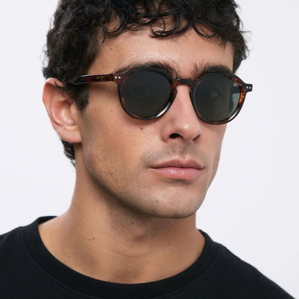 MELLER ACHAWEN Unisex Γεωμετρικά Γυαλιά Ηλίου με Ανάγλυφο Σκελετό Ταρταρούγα και Πράσινους Πολωτικούς Φακούς UV400 ACH-TIGOLI Tigris Olive