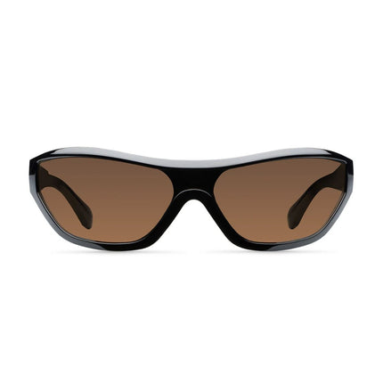 MELLER ADE Unisex Περιμετρικά Γυαλιά Ηλίου Cat-Eye με Μαύρο Σκελετό και Καφέ Φακούς UV400 ADE-TUTKAKAO Black Kakao