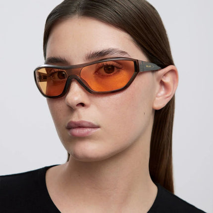 MELLER ADE Unisex Περιμετρικά Γυαλιά Ηλίου Cat-Eye με Καμηλό Σκελετό και Πορτοκαλί Φακούς UV400 ADE-CAMELORANGE Camel Orange
