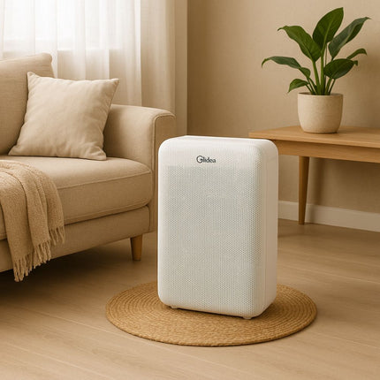 Midea Καθαριστής Αέρα 25-43m² με Φίλτρο HEPA H13, Ένδειξη PM2.5 & Χρονοδιακόπτη 8 Ωρών, KJ350G-S1 Λευκό