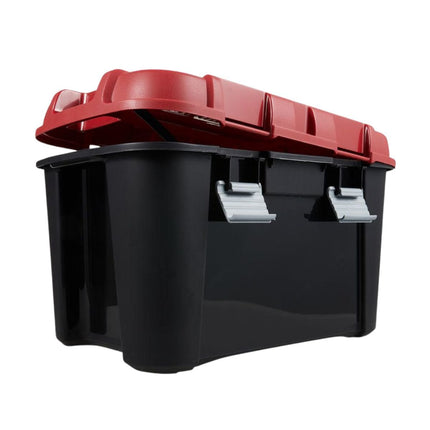 Allibert Totem Μπαούλο Αποθήκευσης 60L Πλαστικό με Χερούλια Μαύρο/Κόκκινο
