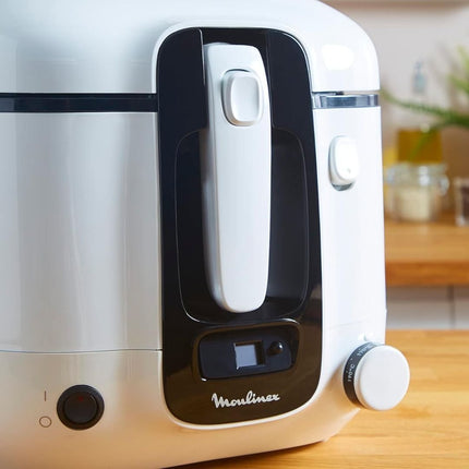 MOULINEX Super Uno Φριτέζα Λαδιού 1800W με Κάδο 2.2L, Ρυθμιζόμενος Θερμοστάτης, Χρονοδιακόπτης & Επαναχρησιμοποιούμενο Φίλτρο Ενεργού Άνθρακα AM314010