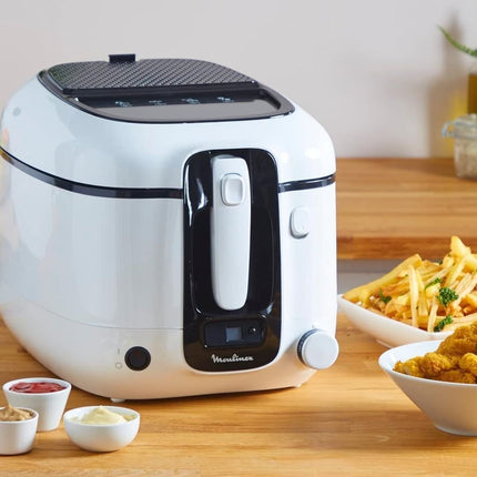 MOULINEX Super Uno Φριτέζα Λαδιού 1800W με Κάδο 2.2L, Ρυθμιζόμενος Θερμοστάτης, Χρονοδιακόπτης & Επαναχρησιμοποιούμενο Φίλτρο Ενεργού Άνθρακα AM314010