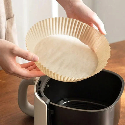 Αντικολλητικό Χαρτί Μιας Χρήσης για Air Fryer Στρογγυλό 20cm 100 Τεμάχια