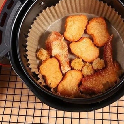 Αντικολλητικό Χαρτί Μιας Χρήσης για Air Fryer Στρογγυλό 20cm 100 Τεμάχια
