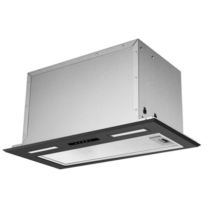 Midea Εντοιχιζόμενος Απορροφητήρας 60cm με Touch Control, 630 m³/h, & LED Φωτισμός, Inox & MH52B13250GB Μαύρο