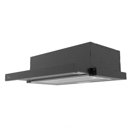Midea Συρόμενος Απορροφητήρας 60cm 400m³/h Μαύρος με Φίλτρα Άνθρακα & LED Φωτισμό, 60L03-B Μαύρο