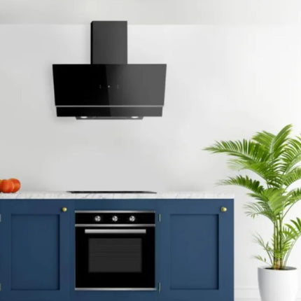 Midea Επικλινής Απορροφητήρας Τύπου Τζάκι 60cm, 650 m³/h, Ενεργειακή Κλάση A,  MH60A4300B Μαύρο Inox