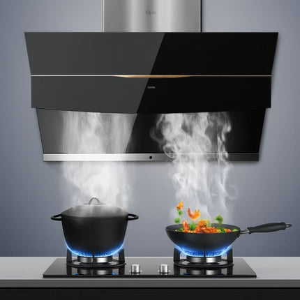 Midea Επικλινής Απορροφητήρας Τύπου Τζάκι 60cm, 650 m³/h, Ενεργειακή Κλάση A,  MH60A4300B Μαύρο Inox