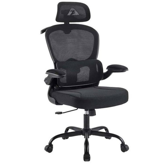 Armaggeddon VERTEBRAE V3 Καρέκλα Γραφείου Mesh με 3D Headrest & Ρυθμιζόμενη Οσφυϊκή Στήριξη, Μαύρη