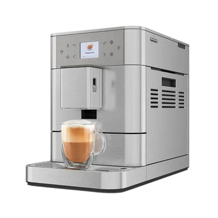 KitchenAid KF6 Πλήρως Αυτόματη Μηχανή Espresso με 7 Ρυθμίσεις Άλεσης, Δοχείο Κόκκων και 15 Ροφήματα Espresso 5KES8556BSX Inox