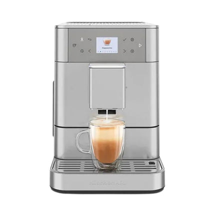 KitchenAid KF6 Πλήρως Αυτόματη Μηχανή Espresso με 7 Ρυθμίσεις Άλεσης, Δοχείο Κόκκων και 15 Ροφήματα Espresso 5KES8556BSX Inox