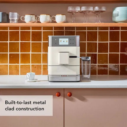 KitchenAid KF7 Πλήρως Αυτόματη Μηχανή Espresso με Δοχείο Γάλακτος, Δοχείο Κόκκων, 7 Ρυθμίσεις και Πάνω από 20 Επιλογές Συνταγών 5KES8557BPL Porcelain White