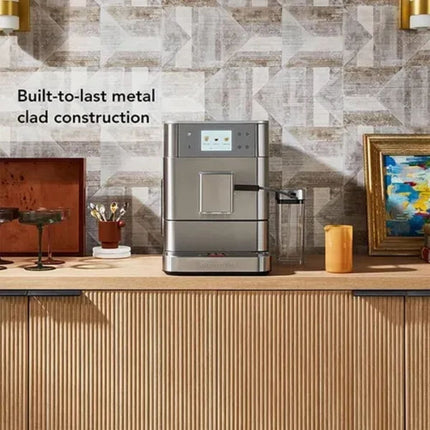 KitchenAid KF7 Πλήρως Αυτόματη Μηχανή Espresso με Δοχείο Γάλακτος, 7 Ρυθμίσης Άλεσης και 20 Επιλογές Συνταγών 5KES8557BSX Inox