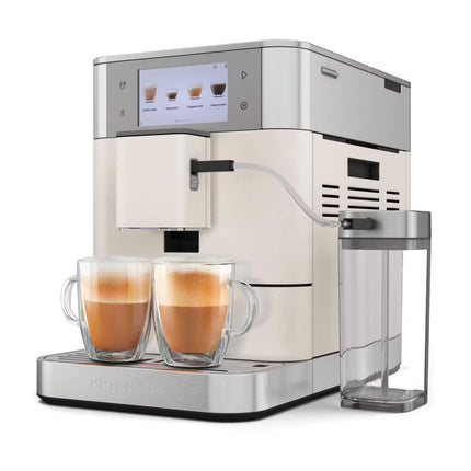 KitchenAid KF8 Πλήρως Αυτόματη Μηχανή Espresso με Δοχείο Γάλακτος, Οθόνη Αφής, 7 Ρυθμίσεις Άλεσης και 40+ Συνταγές 5KES8558BPL Porcelain White