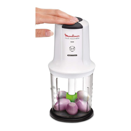 MOULINEX Multi Moulinette 6σε1 Πολυκόφτης 500W με Χωρητικότητα 0.5L, 4 Λεπίδες Κοφτερές/ Οδοντωτές & 2 Ταχύτητες AT723110