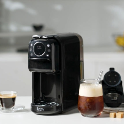 ΙΖΖΥ Ημιαυτόματη Μηχανή Espresso 3σε1 Parma 20 Bar με Κάψουλες Nespresso & Αλεσμένο Καφέ IZ-6019 Μαύρο