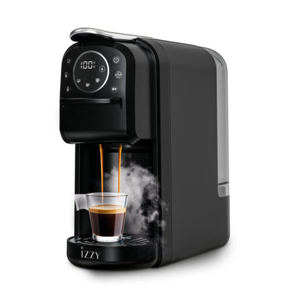 ΙΖΖΥ Ημιαυτόματη Μηχανή Espresso 3σε1 Parma 20 Bar με Κάψουλες Nespresso & Αλεσμένο Καφέ IZ-6019 Μαύρο