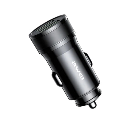AWEI Φορτιστής Αυτοκινήτου με 2x USB, Γρήγορη & Ασφαλής Φόρτιση (2.4A), Μαύρο C-830