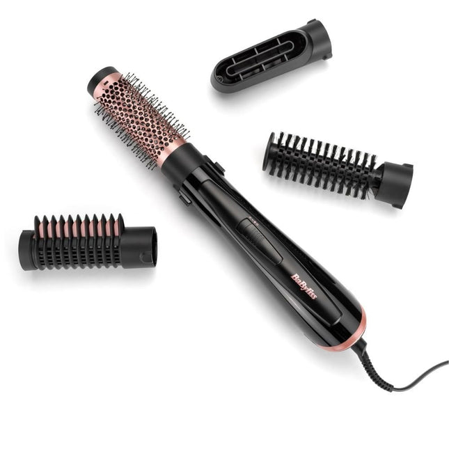 BaByliss Perfect Finish Πολυλειτουργική Βούρτσα Μαλλιών 1000W με 3 Εξαρτήματα για Όγκο, Λείανση & Styling, Ιονική Τεχνολογία κατά του Φριζαρίσματος AS126E