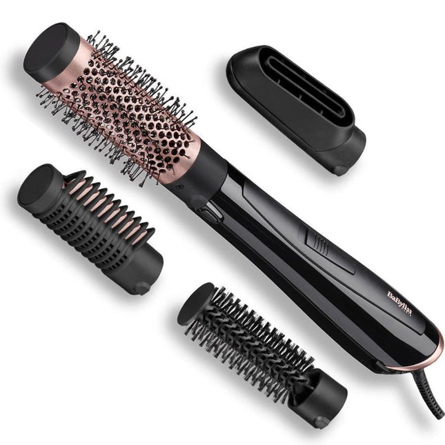 BaByliss Perfect Finish Πολυλειτουργική Βούρτσα Μαλλιών 1000W με 3 Εξαρτήματα για Όγκο, Λείανση & Styling, Ιονική Τεχνολογία κατά του Φριζαρίσματος AS126E