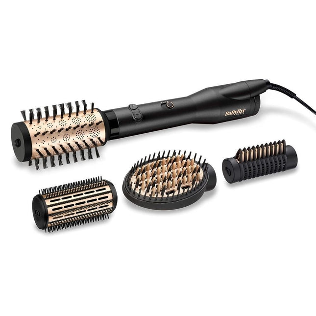 BaByliss Big Hair Lustre 4σε1 Περιστρεφόμενη Θερμαινόμενη Βούρτσα Μαλλιών 650W με Τεχνολογία Ιονισμού, Χρυσή AS970E