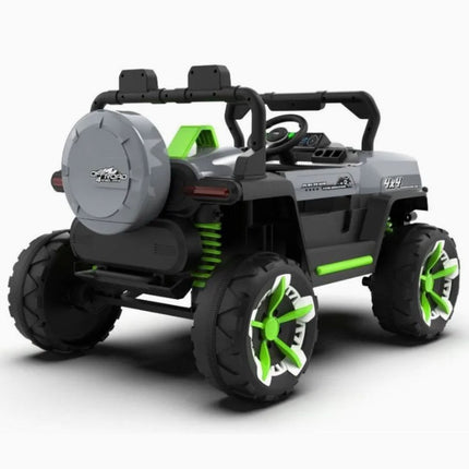 Buggy Ηλεκτροκίνητο Αυτοκίνητο 4×4 12V 2 Θέσεων με Δερμάτινα Καθίσματα, Τετρακίνηση & LED Φώτα Πράσινο, 3+ Ετών