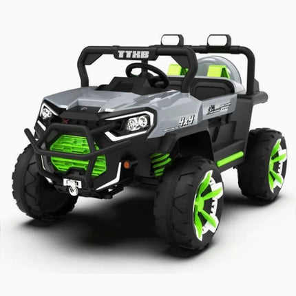 Buggy Ηλεκτροκίνητο Αυτοκίνητο 4×4 12V 2 Θέσεων με Δερμάτινα Καθίσματα, Τετρακίνηση & LED Φώτα Πράσινο, 3+ Ετών