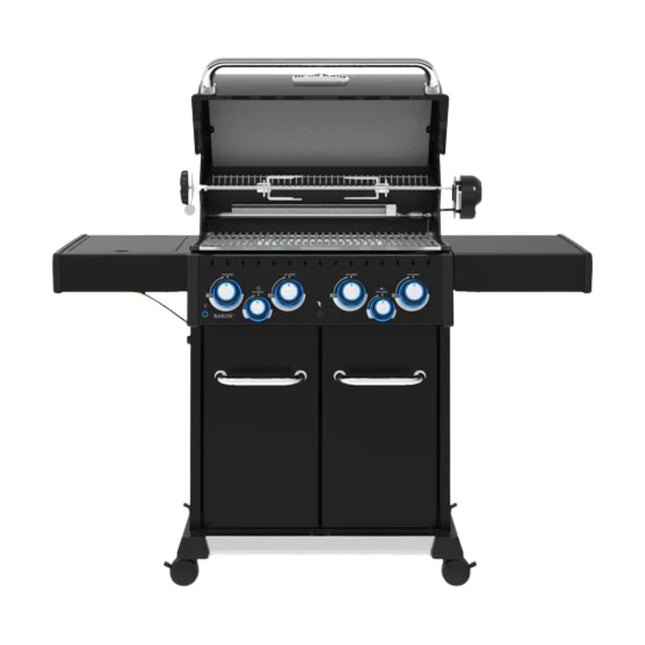 Broil King Baron 490 Shadow Ψησταριά Υγραερίου BBQ με 4+1 Καυστήρες και Πλαϊνό Καυστήρα 875283SDW Μαύρο