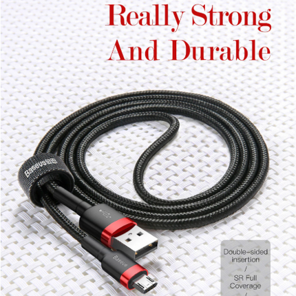 Baseus Cafule Braided MicroUSB Cable 1.5A 2.0m Red