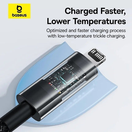 Baseus Cable Lightning to USB-C Gem Series 1.0m 20W Black
