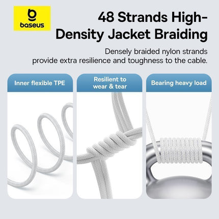 Baseus Cable Lightning to USB-C Gem Series 1.0m 20W White