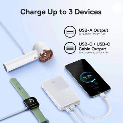 Baseus EnerFill FC51 Bipow2 Pro Powerbank 10000mAh 22.5W με Οθόνη, Λευκό