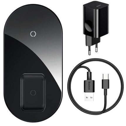 Baseus Simple 2in1 QI Wireless Charger Turbo Edition 24W Black