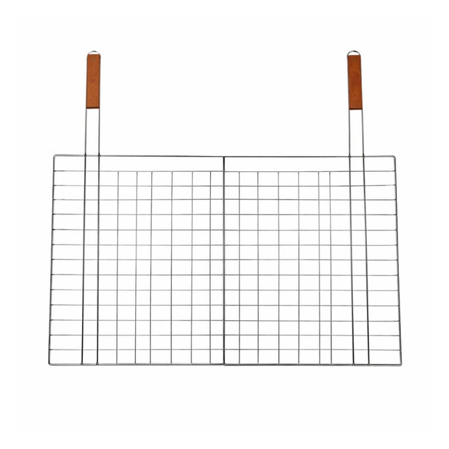 Επαγγελματική Σχάρα Ψησίματος 62x68x40cm με Διπλές Ξύλινες Λαβές