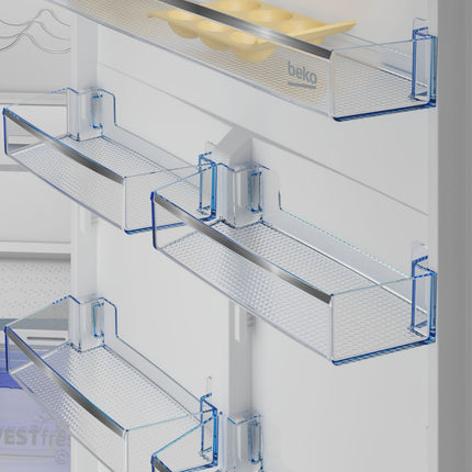 Beko Εντοιχιζόμενος Ψυγειοκαταψύκτης No-Frost 370L με ProSmart Inverter Compressor BCNE400E40SN Λευκό