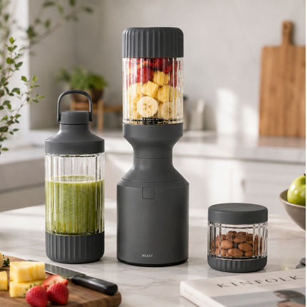 Beast® Mega 1200 Plus Full-Size Blender 1200W 1.6 HP Ισχυρό Μπλέντερ με 3 Δοχεία Ανάμειξης B12MH-CH-EU Charcoal