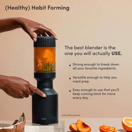 BEAST Mighty 850 Core Personal Blender Ισχυρό & Compact Μπλέντερ 850W για Smoothies & Ροφήματα B85MR-BK-EU Carbon Black