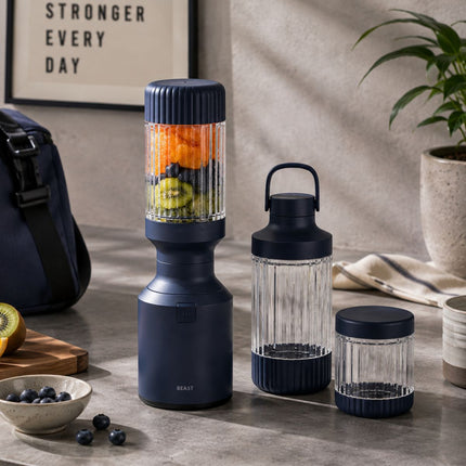 Beast® Mighty 850 Plus Personal Blender 850W Compact Μπλέντερ με 3 Δοχεία & Blend–Sip–Go B85MH-NV-EU Navy