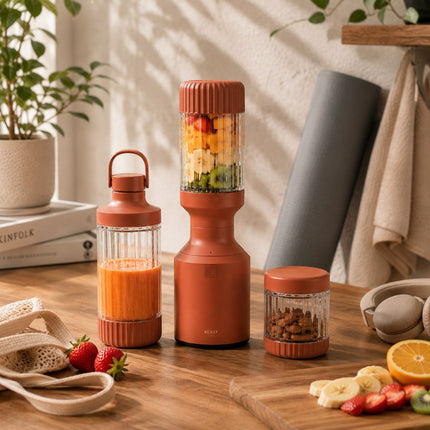 Beast® Mighty 850 Plus Personal Blender 850W Compact Μπλέντερ με 3 Δοχεία & Blend–Sip–Go B85MH-RU-EU Terra