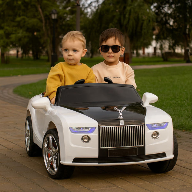 Rolls Royce Ηλεκτροκίνητο Αυτοκίνητο 4×4 12V 2 Θέσεων με MP3 Player USB/TF, Ηχητικά Εφέ & Τηλεχειριστήριο 2.4G Λευκό, 3+ Ετών