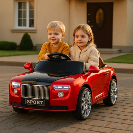 Rolls Royce Ηλεκτροκίνητο Αυτοκίνητο 4×4 12V 2 Θέσεων με MP3 Player USB/TF, Ηχητικά Εφέ & Τηλεχειριστήριο 2.4G Κόκκινο, 3+ Ετών