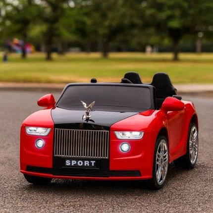 Rolls Royce Ηλεκτροκίνητο Αυτοκίνητο 4×4 12V 2 Θέσεων με MP3 Player USB/TF, Ηχητικά Εφέ & Τηλεχειριστήριο 2.4G Κόκκινο, 3+ Ετών