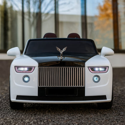 Rolls Royce Ηλεκτροκίνητο Αυτοκίνητο 4×4 12V 2 Θέσεων με MP3 Player USB/TF, Ηχητικά Εφέ & Τηλεχειριστήριο 2.4G Λευκό, 3+ Ετών