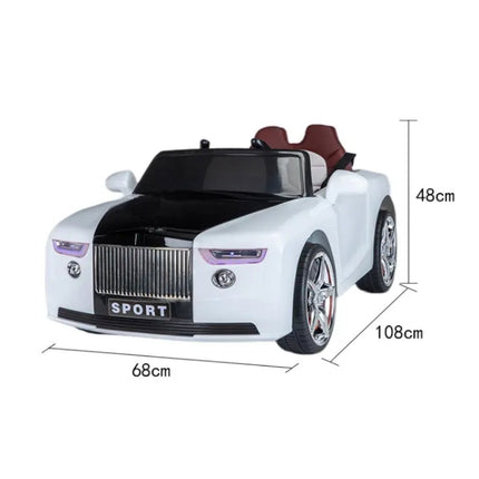 Rolls Royce Ηλεκτροκίνητο Αυτοκίνητο 4×4 12V 2 Θέσεων με MP3 Player USB/TF, Ηχητικά Εφέ & Τηλεχειριστήριο 2.4G Λευκό, 3+ Ετών