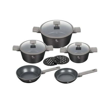 Berlinger Haus BH/8140 Σετ Μαγειρικών 10 Τεμαχίων, Anthracite με Αντικολλητική Επίστρωση