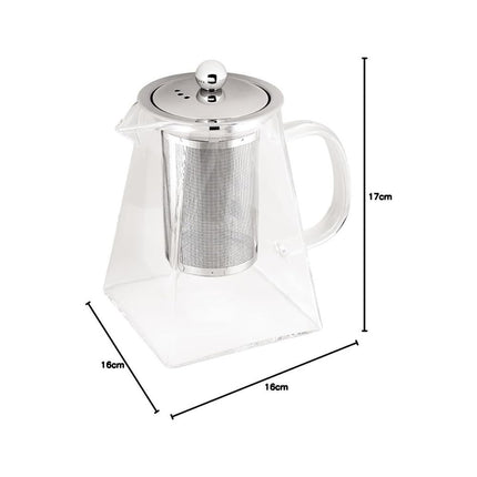 Berlinger Haus BH/7803 Τετράγωνη Γυάλινη Τσαγιέρα με Φίλτρο 750ml