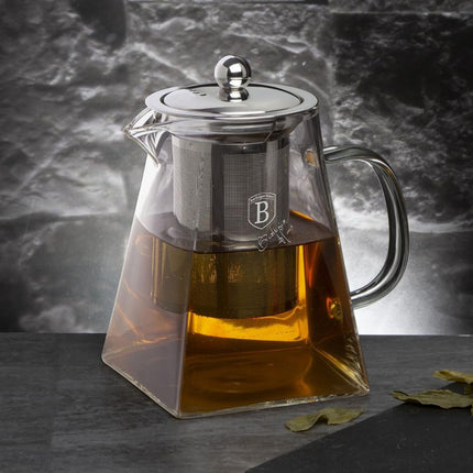 Berlinger Haus BH/7803 Τετράγωνη Γυάλινη Τσαγιέρα με Φίλτρο 750ml